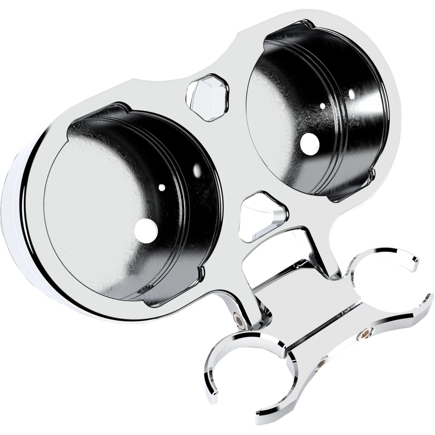 LA Choppers T-Bar Gauge Mount - Dual - Chrome - 1.25" Diameter [MPN: LA-7398-12C]_1180632