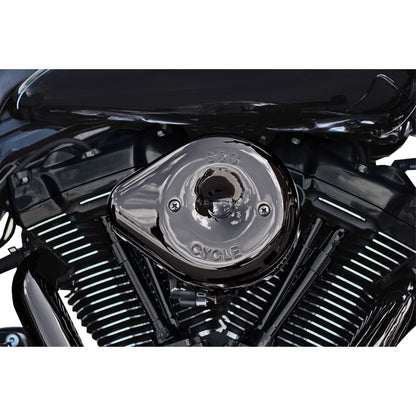 S&S Cycle Stealth Teardrop Air Cleaner - M8 - Lava Chrome 170-0781_1180770