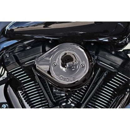 S&S Cycle Stealth Teardrop Air Cleaner - M8 - Lava Chrome 170-0781_1464323