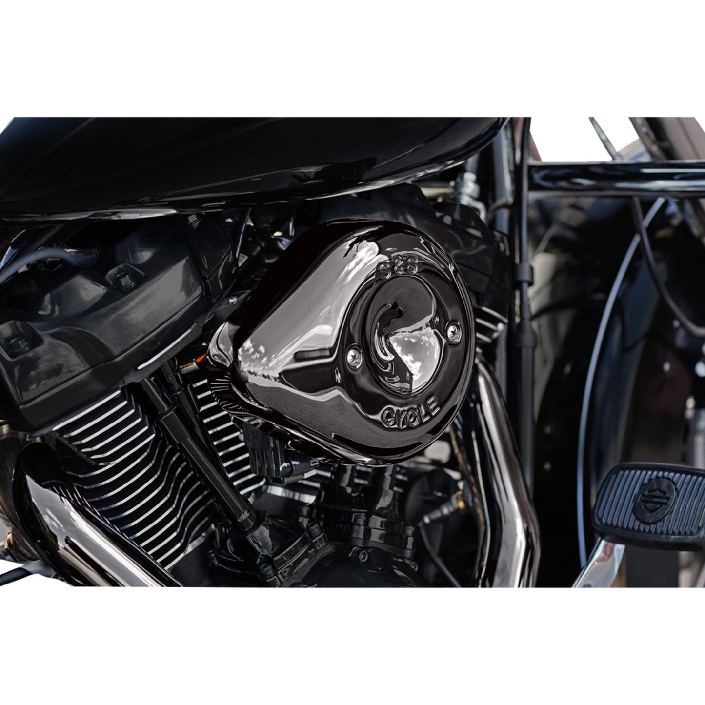 S&S Cycle Stealth Teardrop Air Cleaner - M8 - Lava Chrome 170-0781_1180747