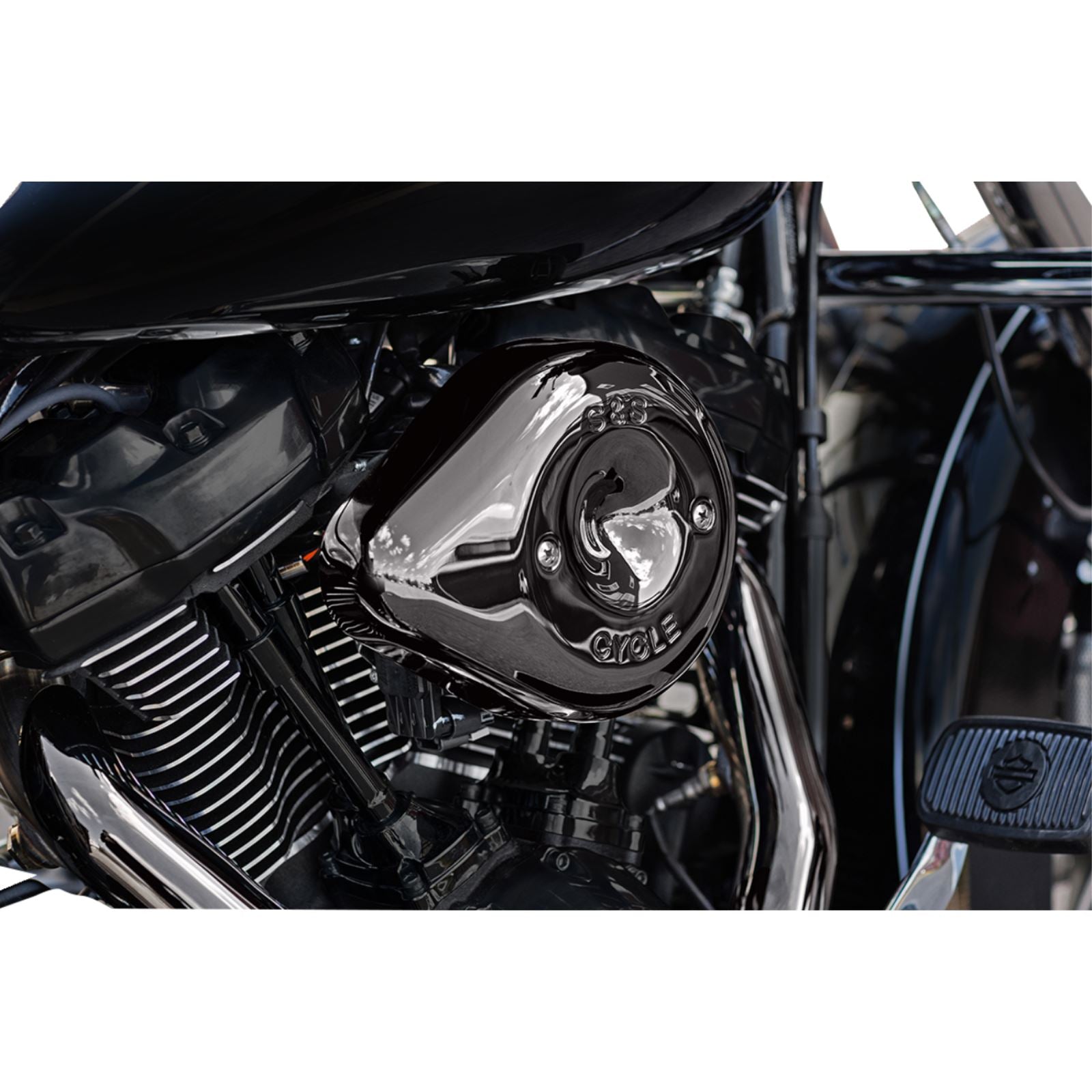 S&S Cycle Stealth Teardrop Air Cleaner - M8 - Lava Chrome 170-0781_1180747