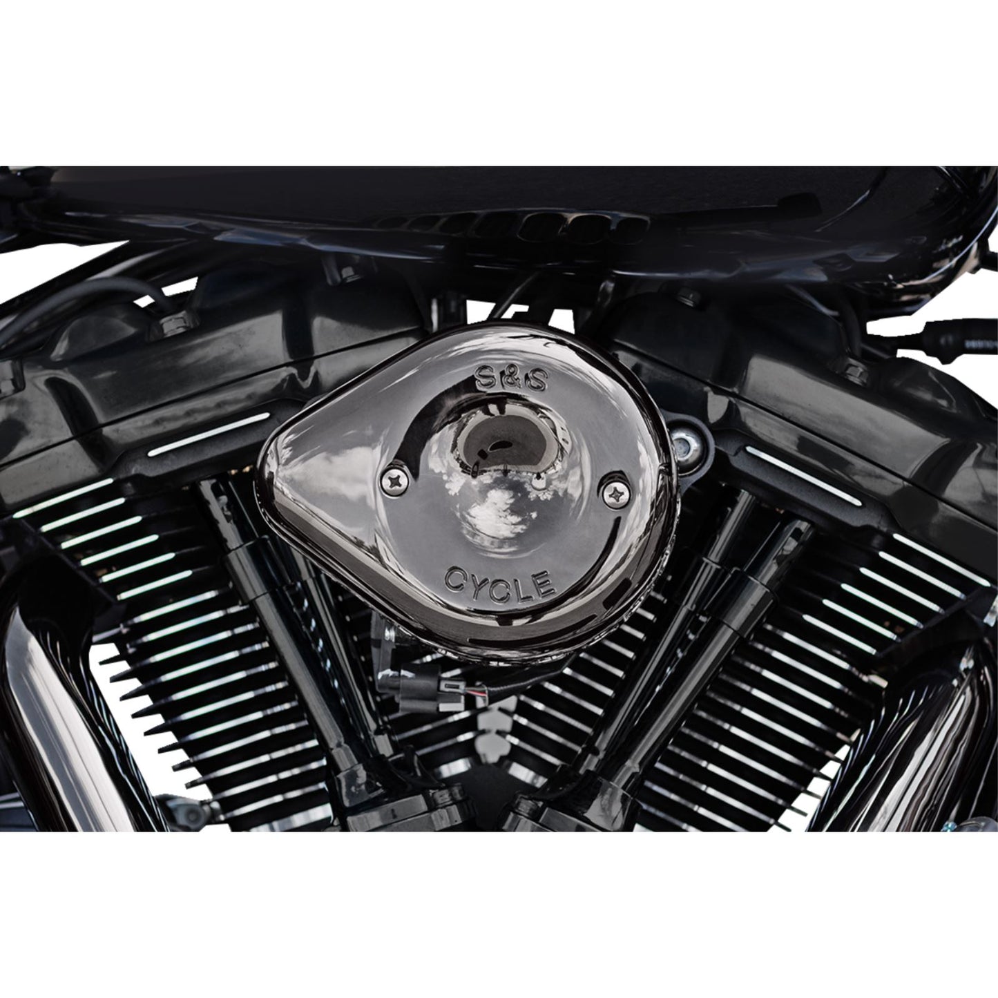 S&S Cycle Stealth Mini Teardrop Air Cleaner - M8 - Lava Chrome 170-0782_1180727