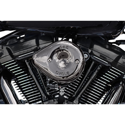 S&S Cycle Stealth Mini Teardrop Air Cleaner - M8 - Lava Chrome 170-0782_1180727