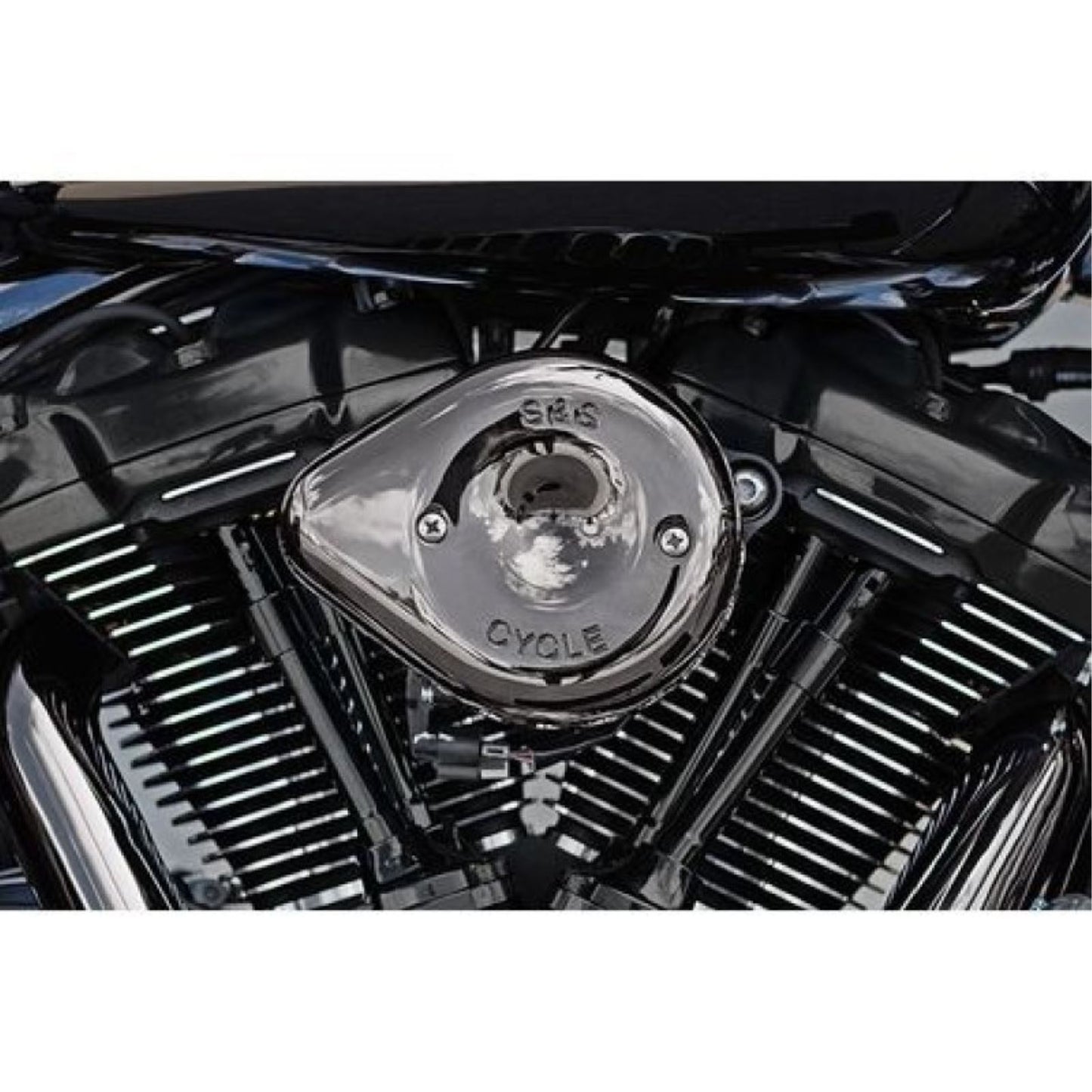 S&S Cycle Stealth Mini Teardrop Air Cleaner - M8 - Lava Chrome 170-0782_1463502