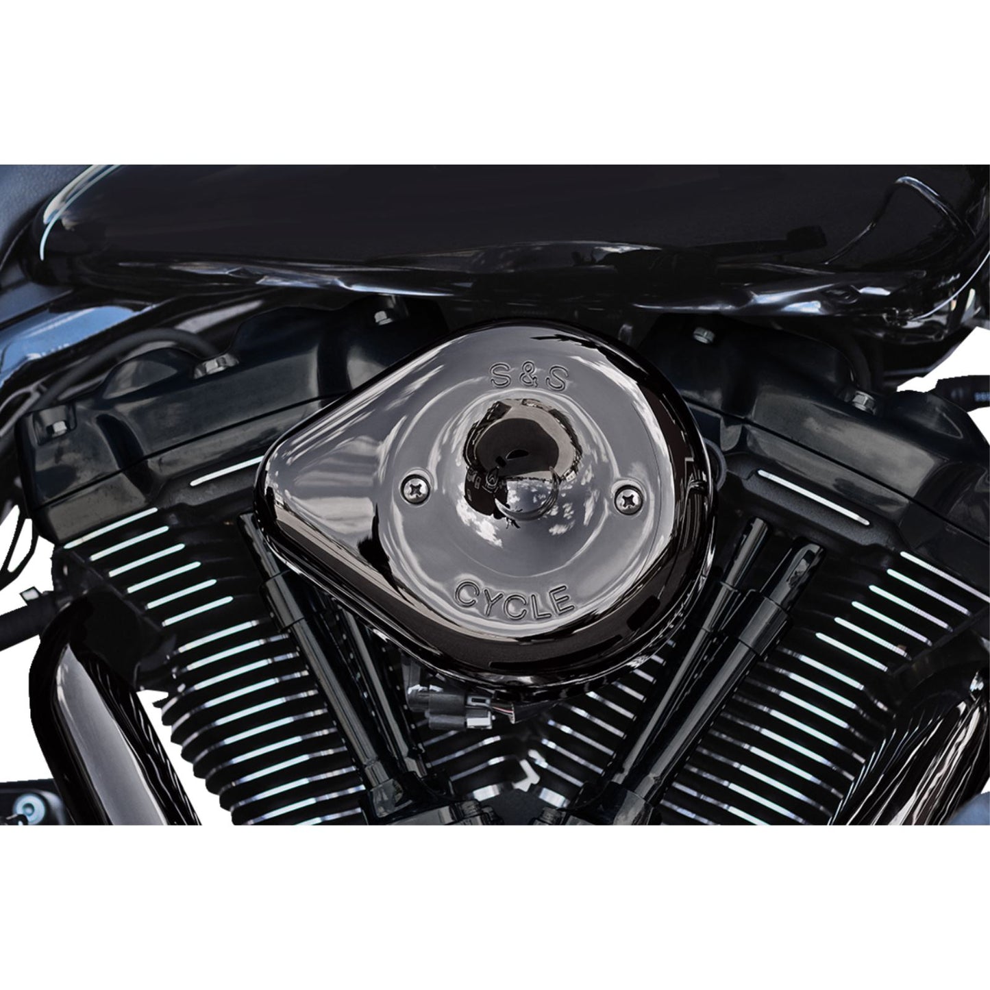 S&S Cycle Stealth Teardrop Air Cleaner Cover - M8 - Lava Chrome 170-0779_1175069