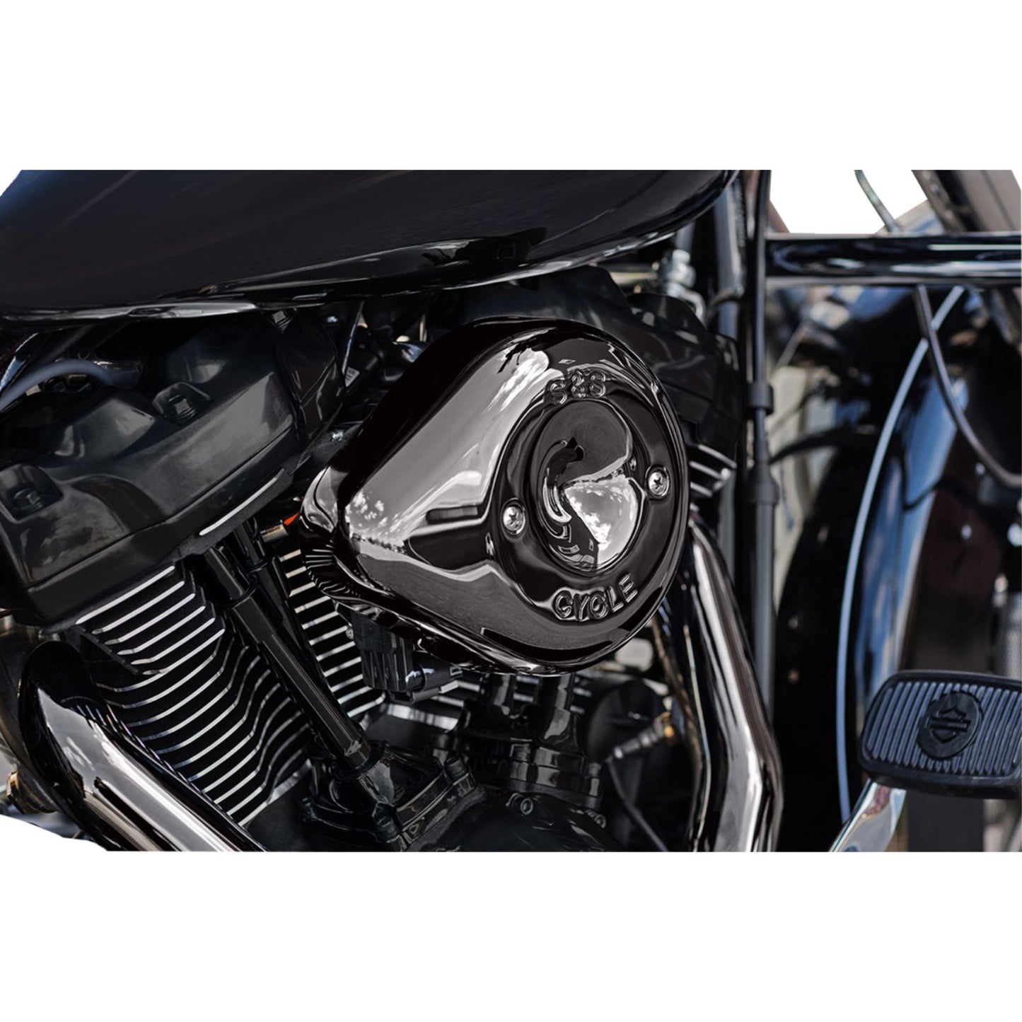 S&S Cycle Stealth Teardrop Air Cleaner Cover - M8 - Lava Chrome 170-0779_1175068