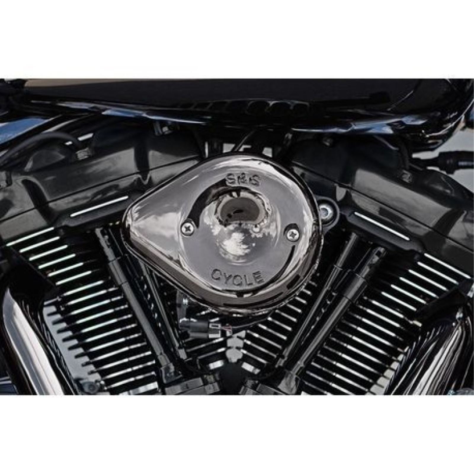 S&S Cycle Stealth Mini Teardrop Air Cleaner Cover - M8 - Lava Chrome 170-0780_1463986