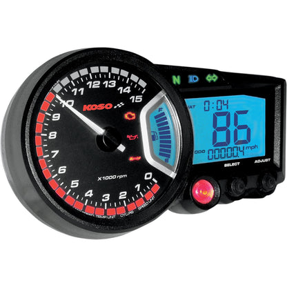 Koso GP Style Multi-Function Gauge RX-2 Black Panel BA010001_410142