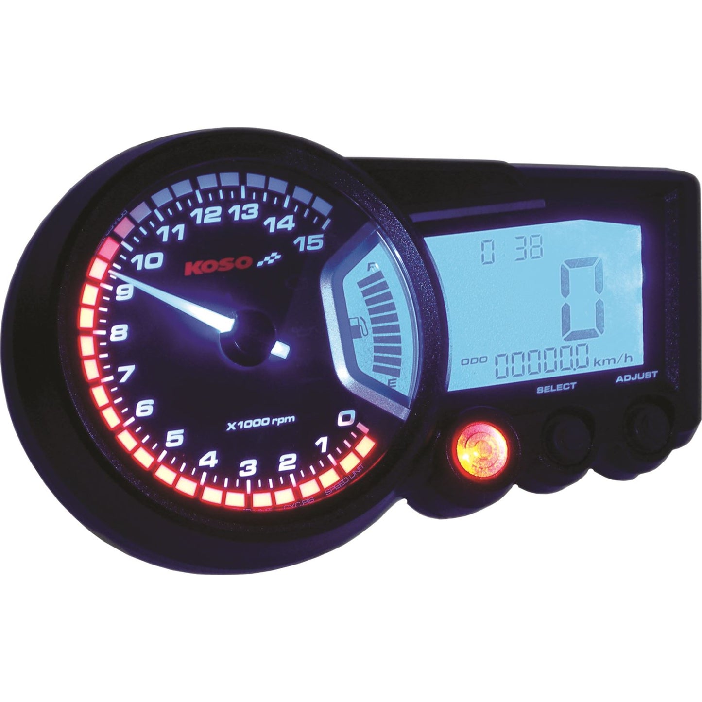 Koso GP Style Multi-Function Gauge RX-2 Black Panel BA010001_200756