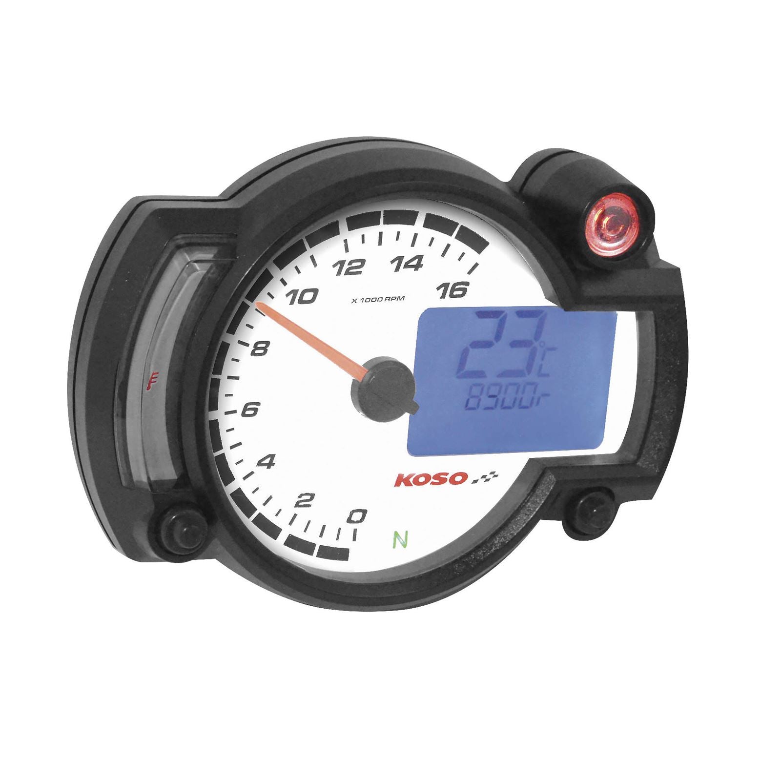 Koso RX-2NR 16 000 RPM Gauge White Panel BA015000_200759