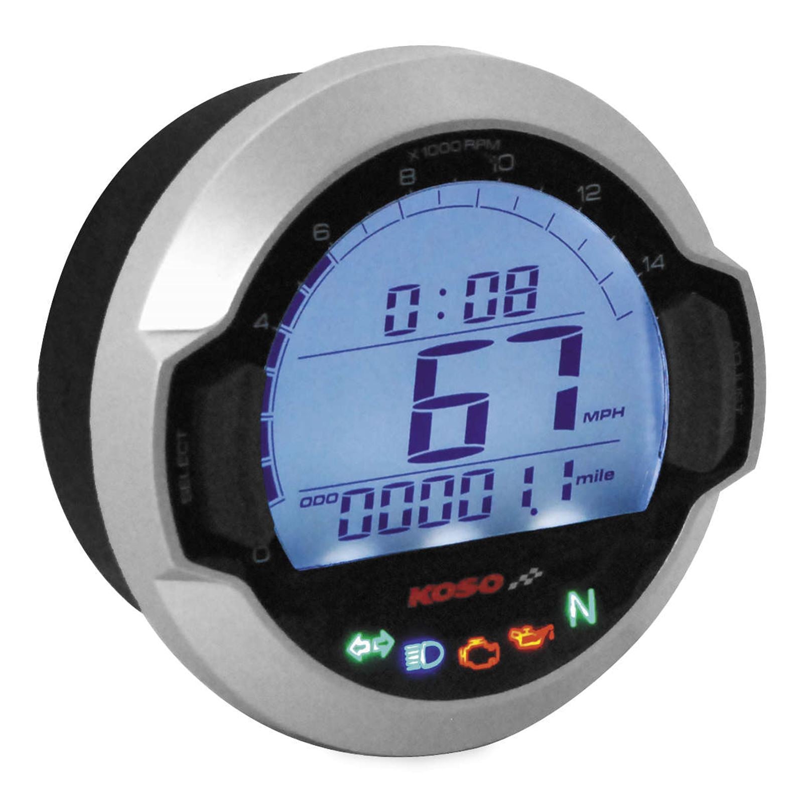 Koso DL-03SR Digital Gauge Black Bezel BB642W20_200764