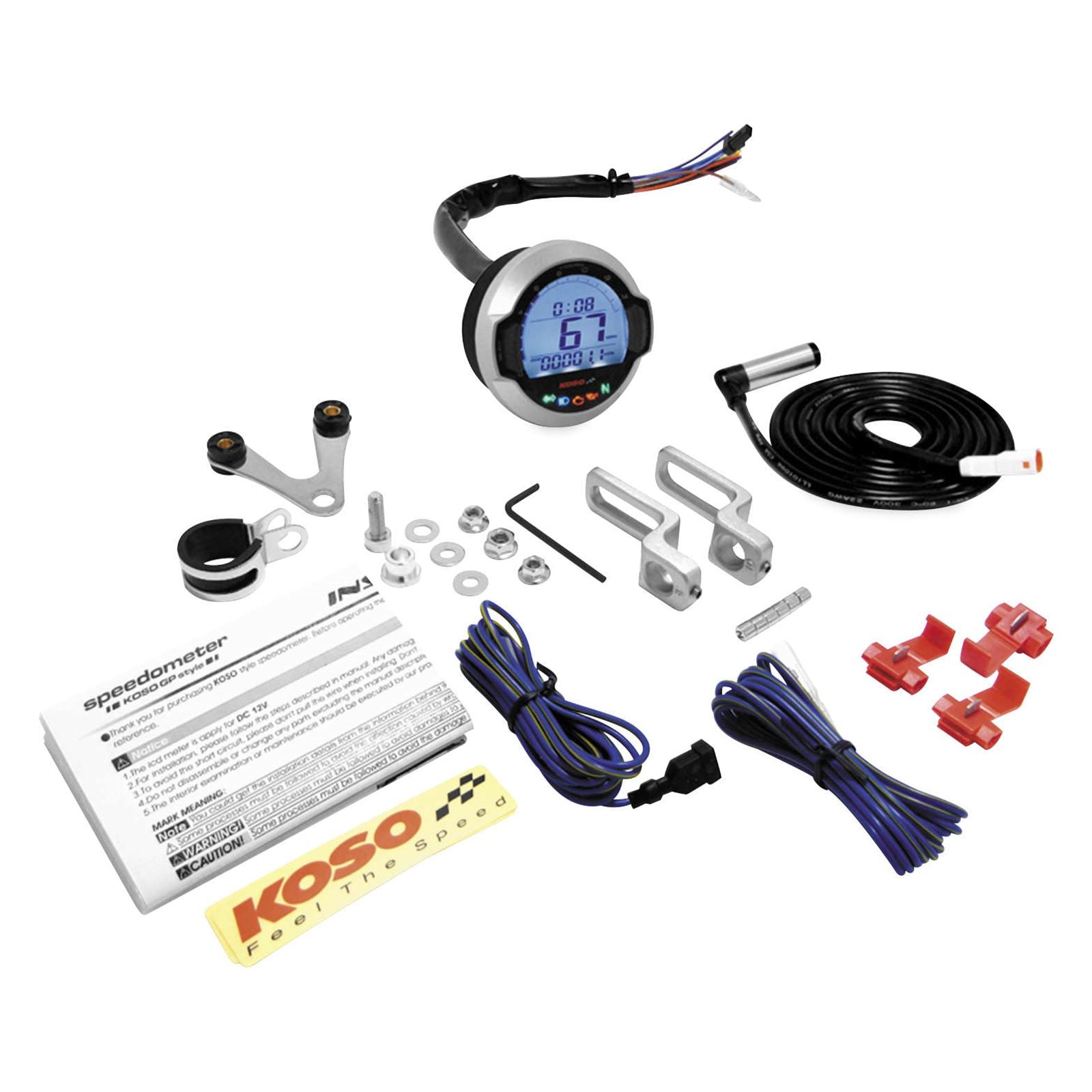 Koso DL-03SR Digital Gauge Black Bezel BB642W20_200765