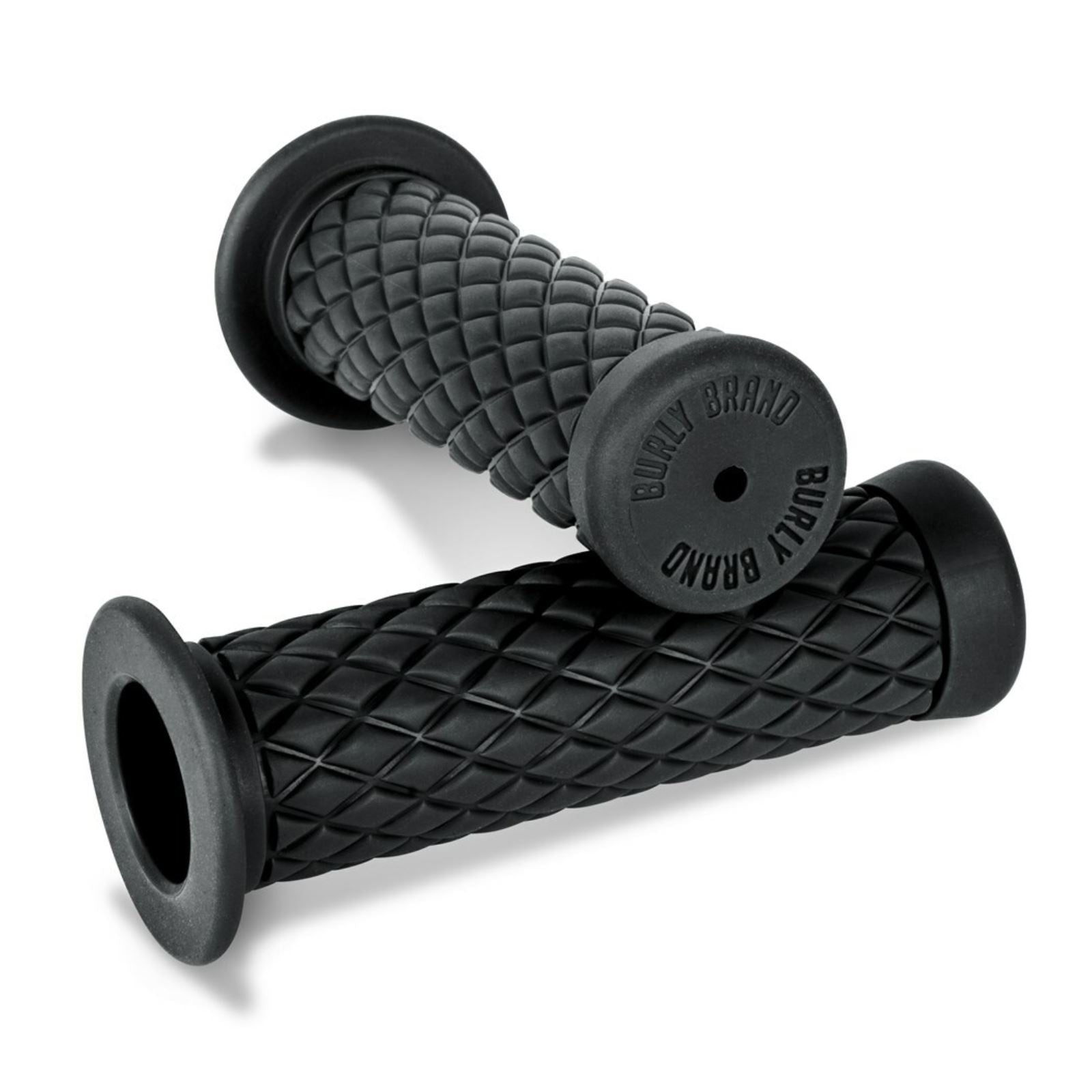 Burly Brand Rubber Diamondback Grips Black - 7/8" B16-1004_1325907