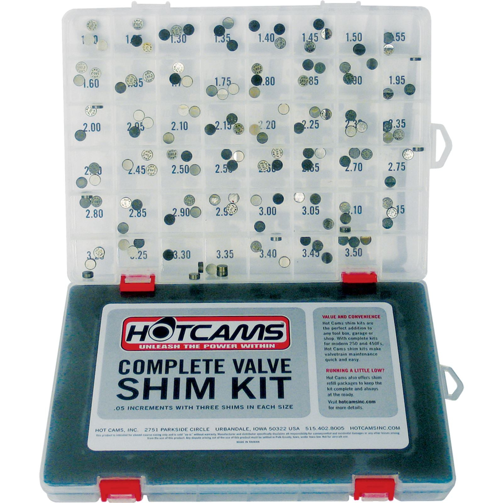 Hot Cams Valve Shim Kit for Honda/Kawasaki/Suzuki/Yamaha HCSHIM02_202464