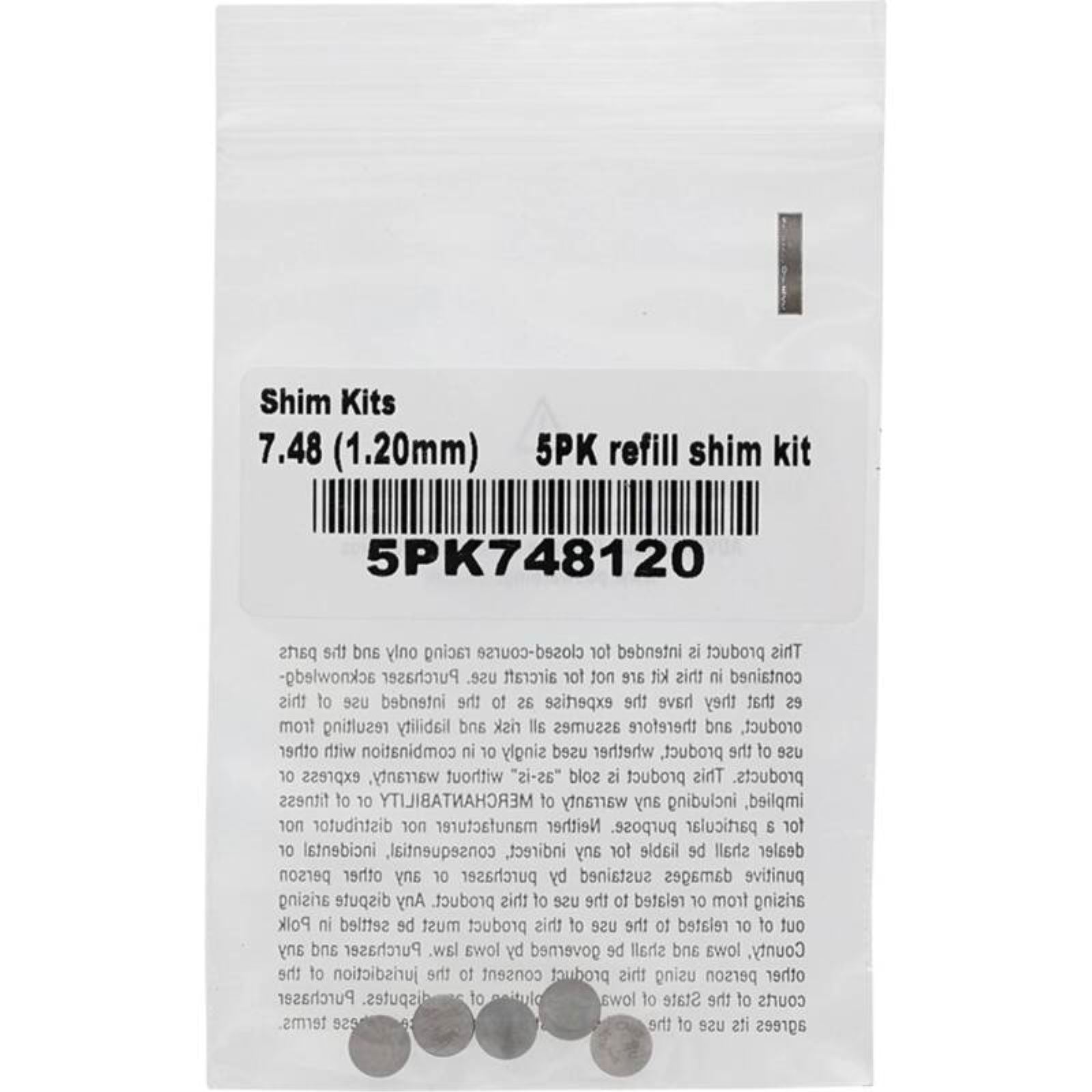 Hot Cams Valve Shims 7.48x1.20mm - 5/Pack 5PK748120_1648303