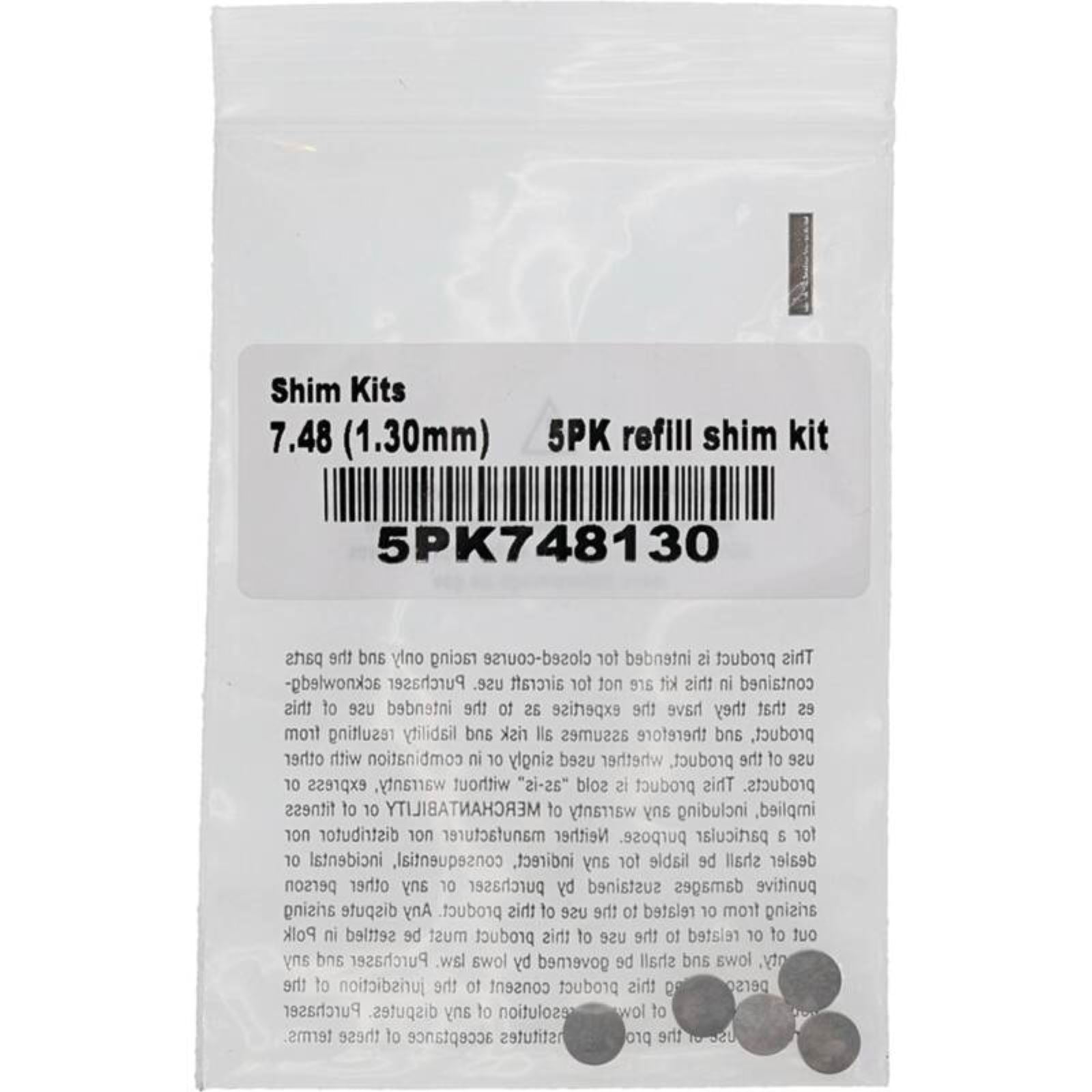 Hot Cams Valve Shims 7.48x1.30mm - 5/Pack 5PK748130_1648334