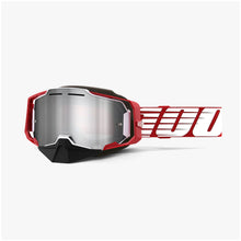 100% Armega Oversized Deep Goggles - Flash Silver Lens - Red 50005-00009_1435026
