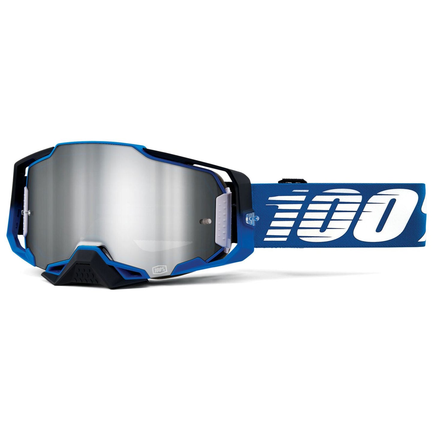100% Armega Rochchuck Goggles - Flash Silver Lens - Blue 50005-00011_1435034