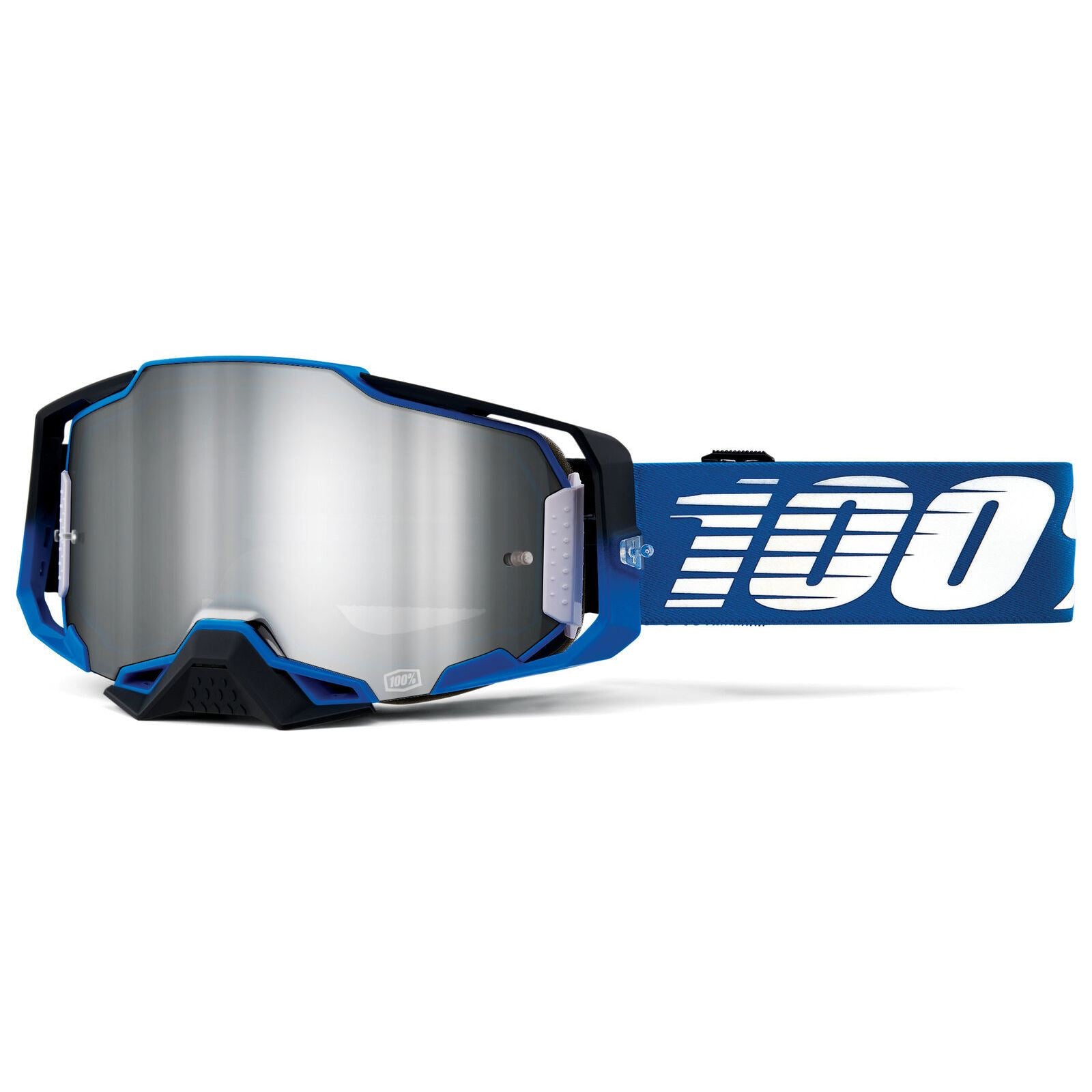 100% Armega Rochchuck Goggles - Flash Silver Lens - Blue 50005-00011_1435034