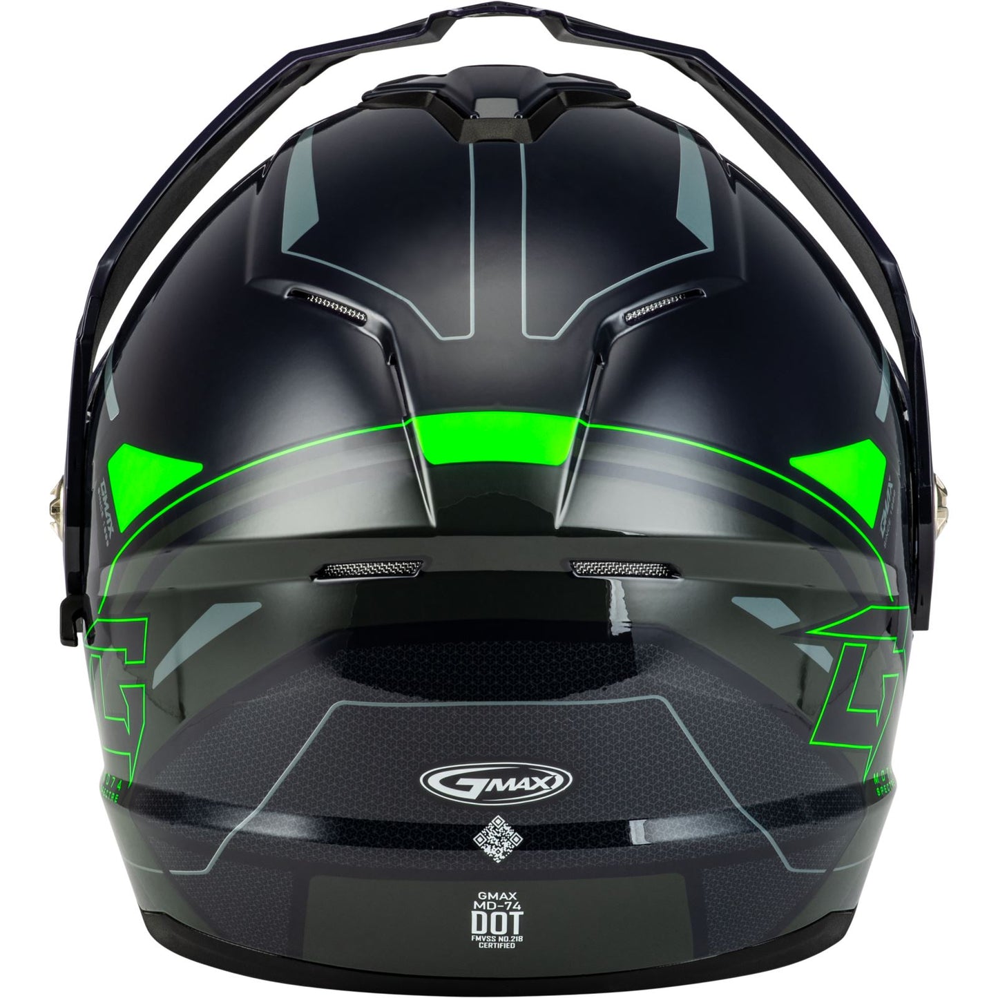 GMax MD-74S Spectre Helmet - Elect Shield - Grey/Neon Green Large OPEN BOX [MPN: M10742766]_1861586