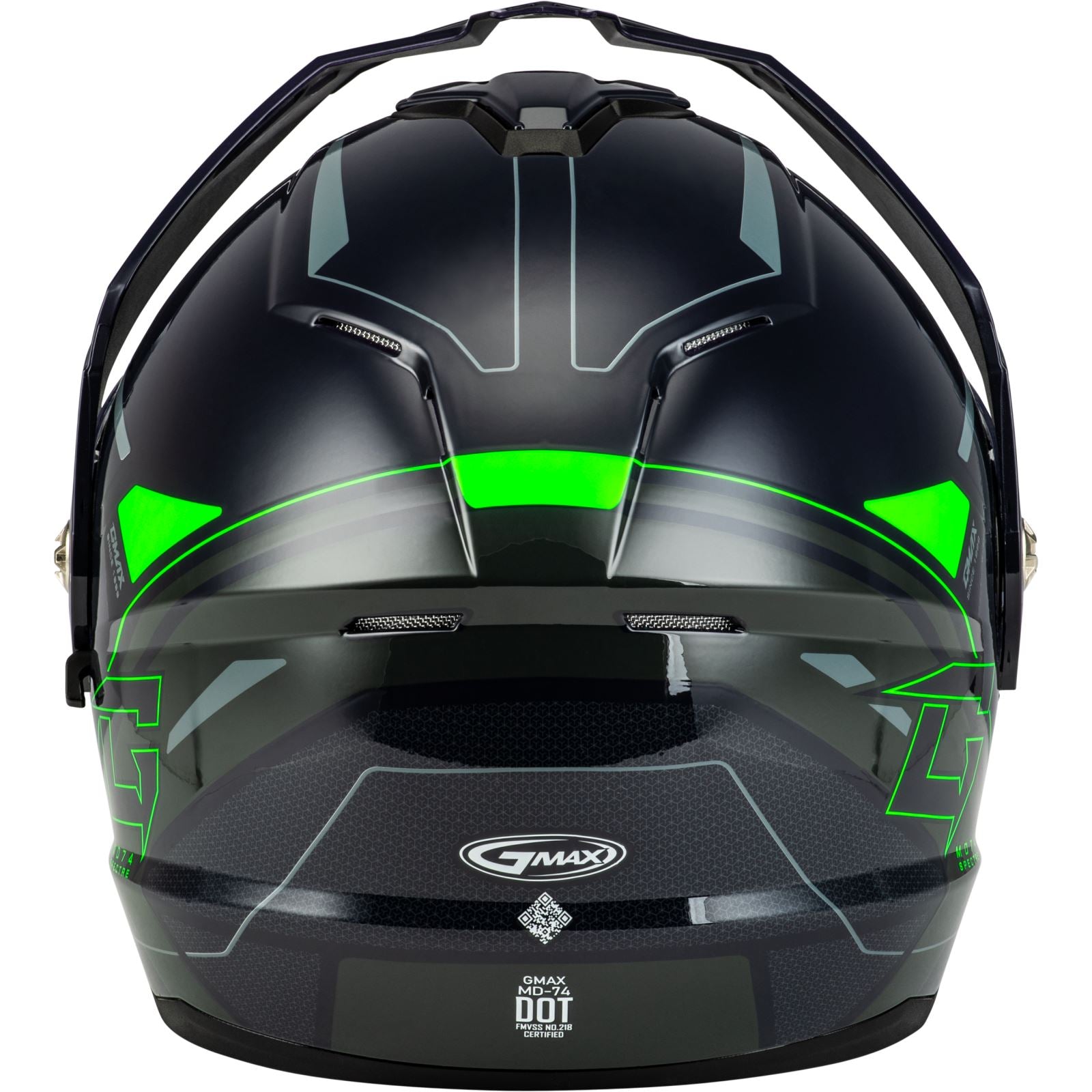GMax MD-74S Spectre Helmet - Elect Shield - Grey/Neon Green Large OPEN BOX [MPN: M10742766]_1861586