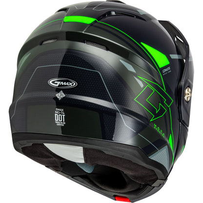 GMax MD-74S Spectre Helmet - Elect Shield - Grey/Neon Green Large OPEN BOX [MPN: M10742766]_1861588