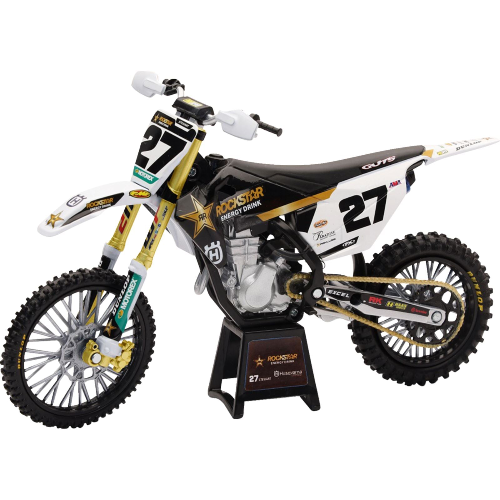 New-Ray Toys Replica Husqvarna Rockstar FC450 Team - Malcolm Stewart #27 - Scale 1:12 58403_1245663