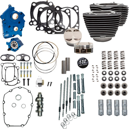 S&S Cycle 132" Power Package Engine PerFormance Kit - Chain Drive - Oil Cooled [MPN: 310-1231]_1173043