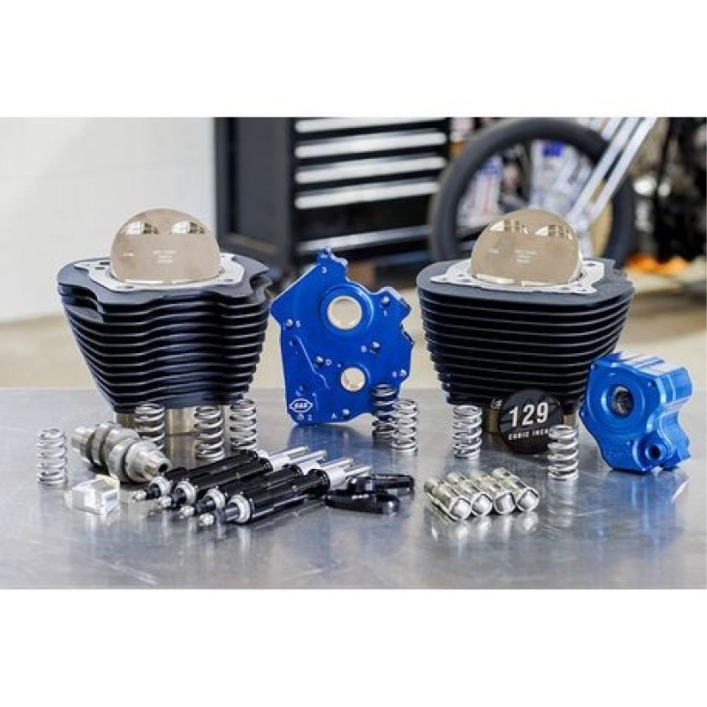 S&S Cycle 129" Power Package Engine PerFormance Kit - Chain Drive - Oil Cooled [MPN: 310-1226]_1463757