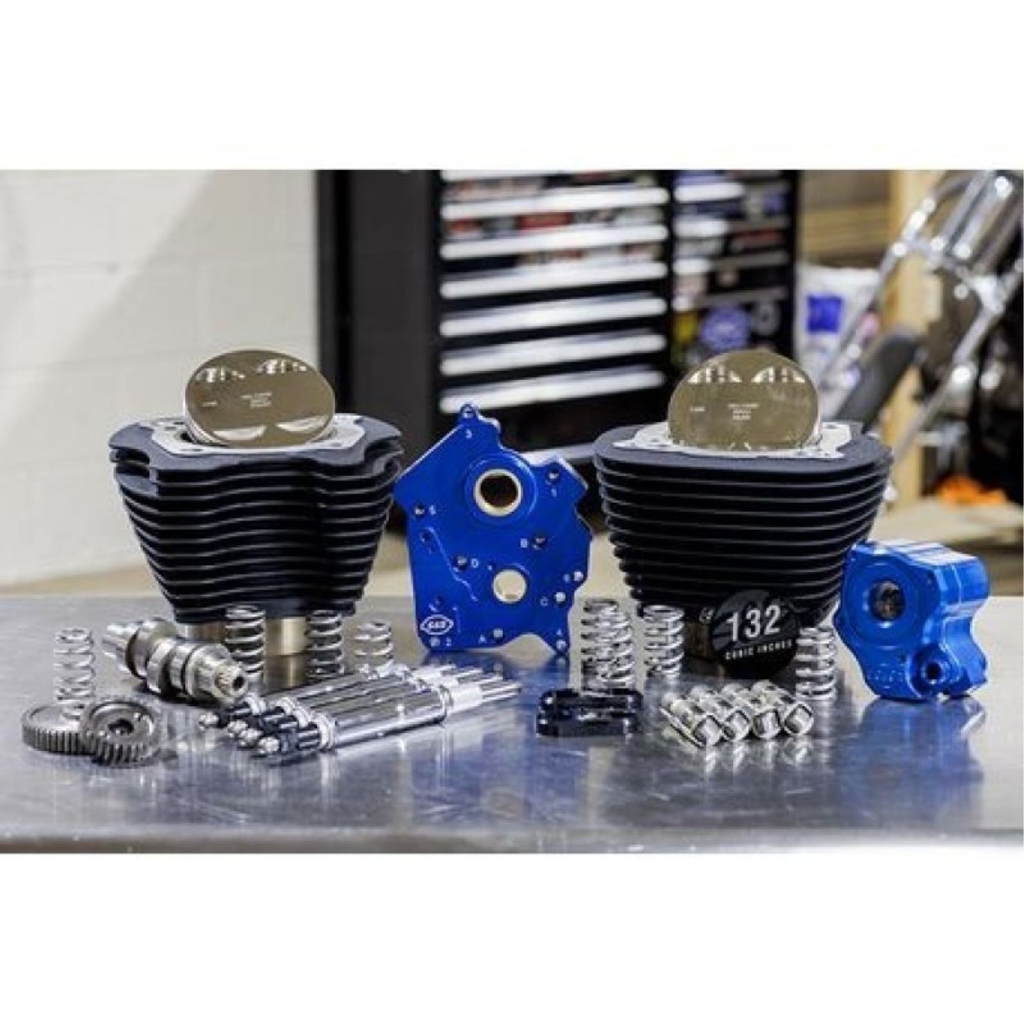S&S Cycle 132" Power Package Engine PerFormance Kit - Gear Drive - Oil Cooled [MPN: 310-1234]_1463756