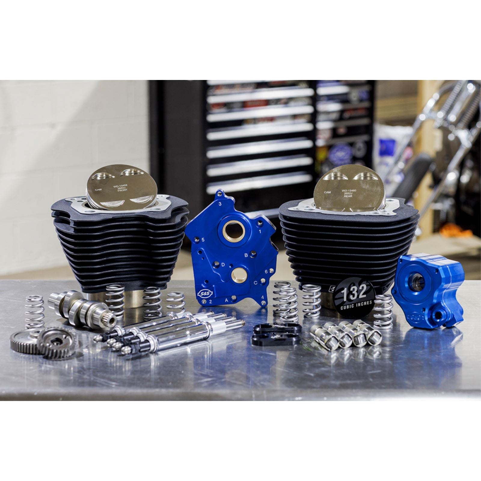 S&S Cycle 132" Power Package Engine PerFormance Kit - Gear Drive - Oil Cooled [MPN: 310-1234]_1173075