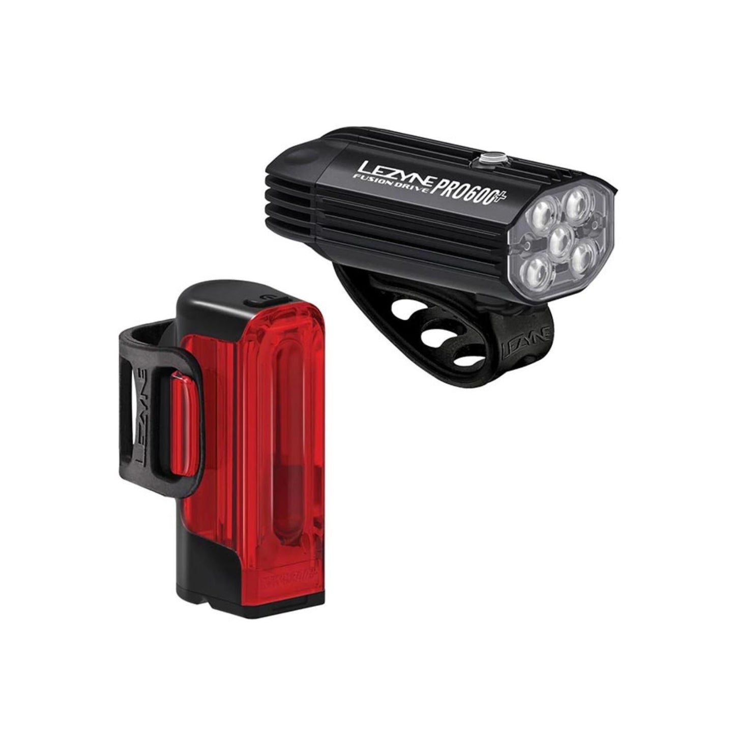 Lezyne Fusion Drive Pro 600+/Strip Drive 300+ Light Set - Black [MPN: 1-LED-39P-V237]_1312903