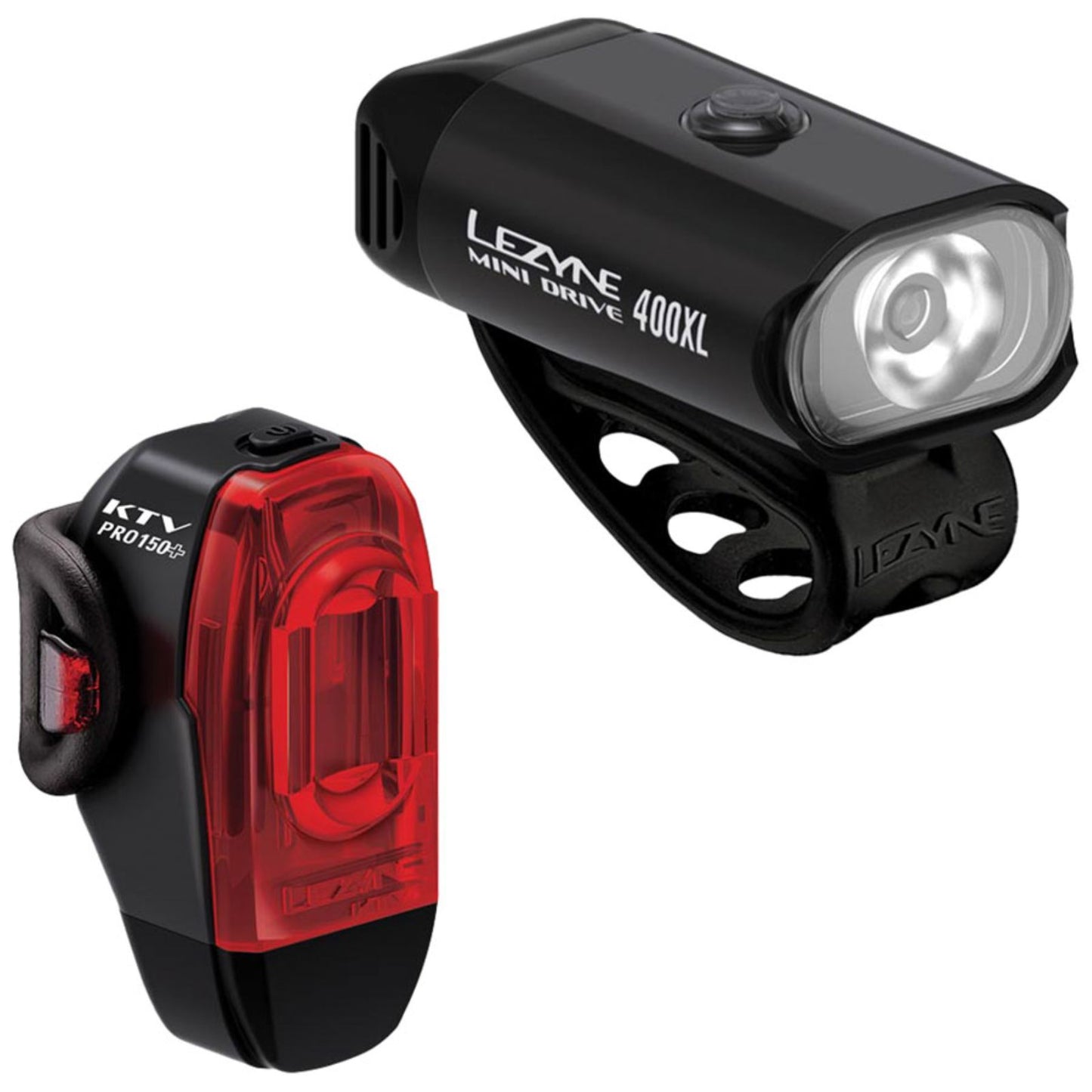 Lezyne Mini Drive 400XL/KTV Drive+ Light Set - Black [MPN: 1-LED-24P-V604]_1951198