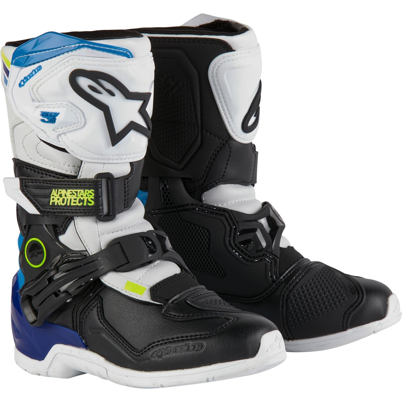 Alpinestars TECH 3S KIDS BOOTS WHT/BLK/ENAMEL BLUE_1175996