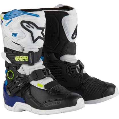 Alpinestars TECH 3S KIDS BOOTS WHT/BLK/ENAMEL BLUE_1175996