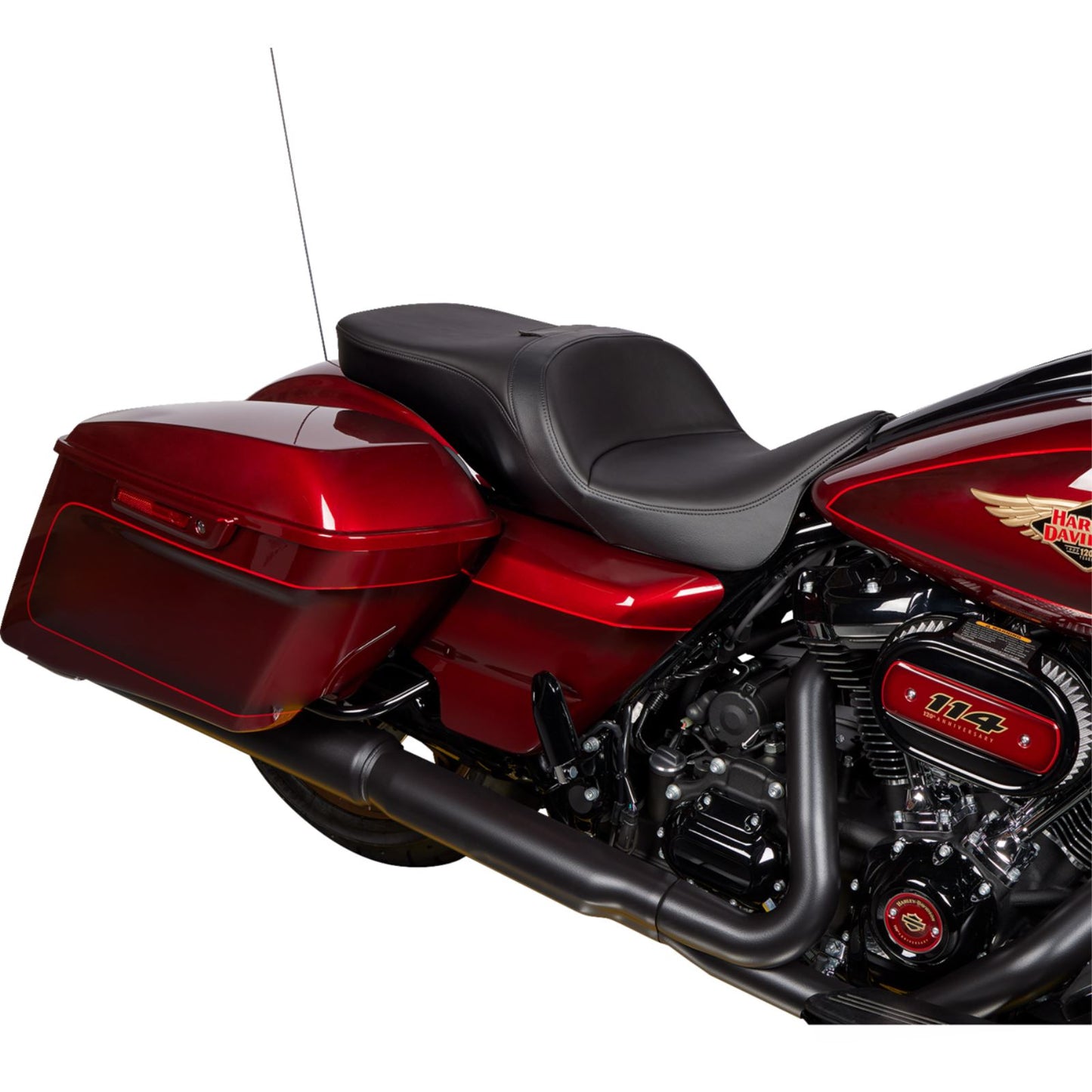 Drag Specialties Freedom Seat - Solar Leather - Black - Smooth - FLH '09-'23 0801-1485_1176181