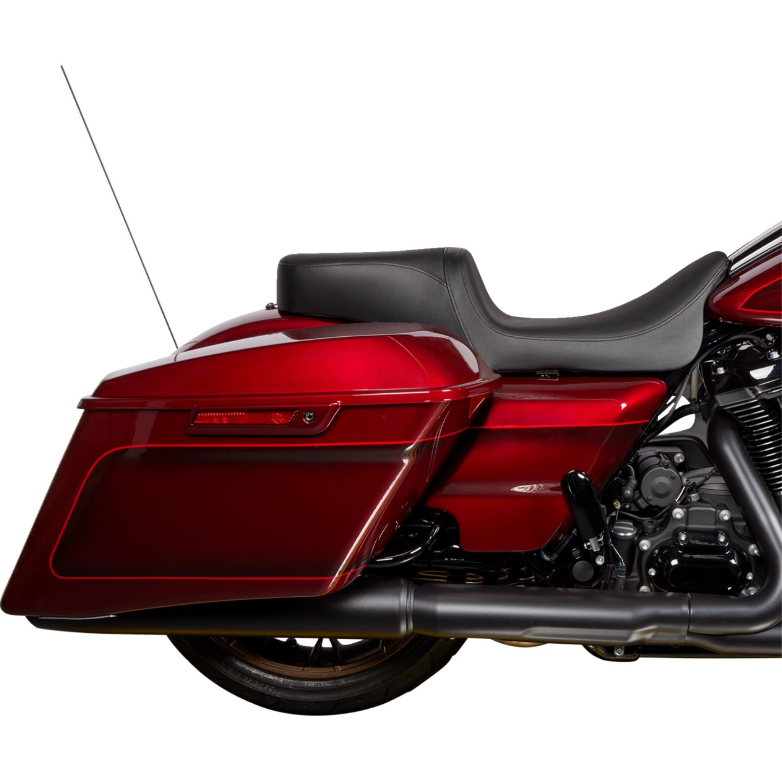 Drag Specialties Predator 2Up Seat - Vinyl - Black - Smooth - FLH '08-'23 [MPN: 0801-1487]_1176184