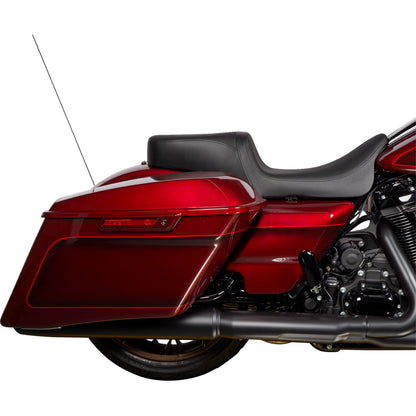 Drag Specialties Predator 2Up Seat - Vinyl - Black - Smooth - FLH '08-'23 [MPN: 0801-1487]_1176184