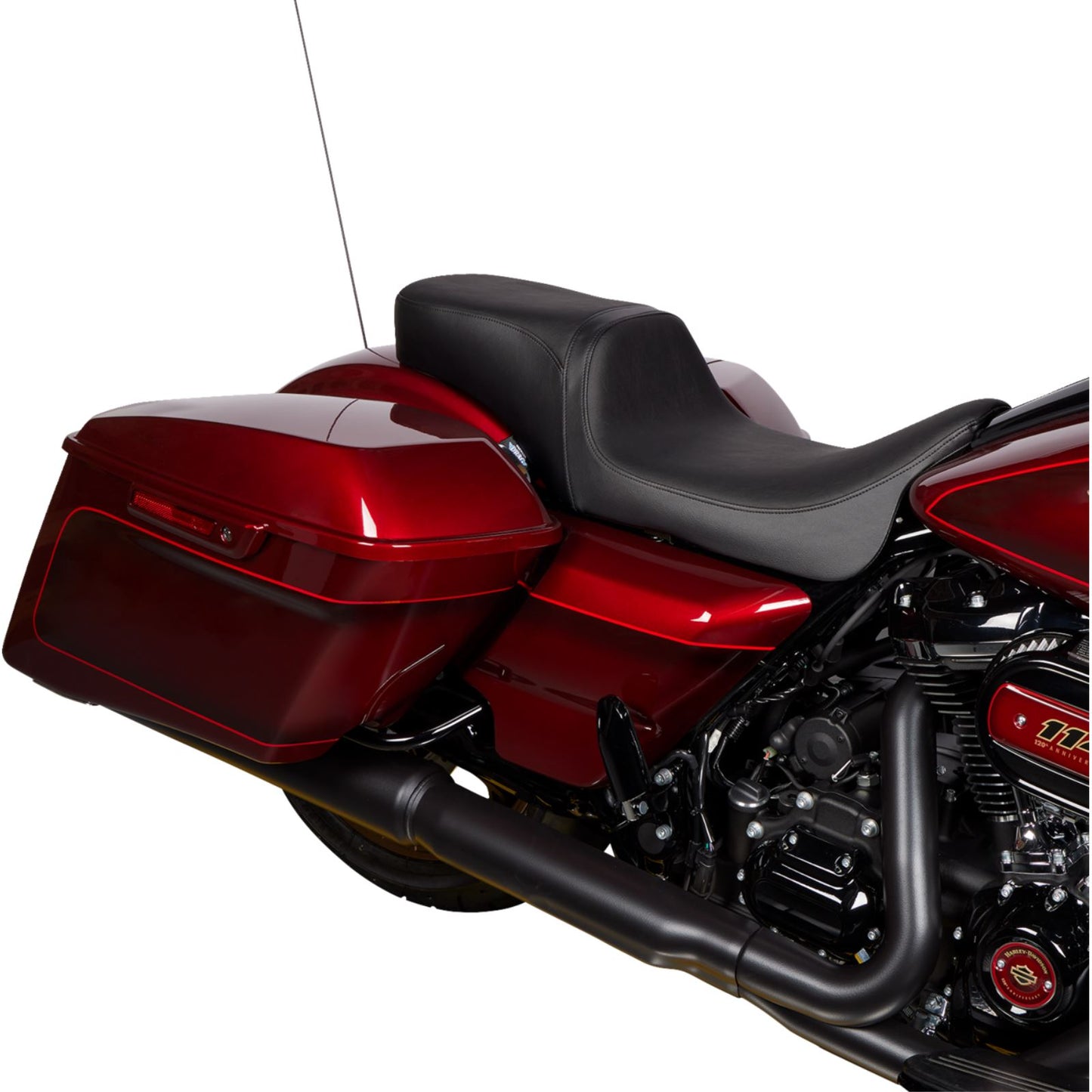 Drag Specialties Predator 2Up Seat - Vinyl - Black - Smooth - FLH '08-'23 [MPN: 0801-1487]_1176185
