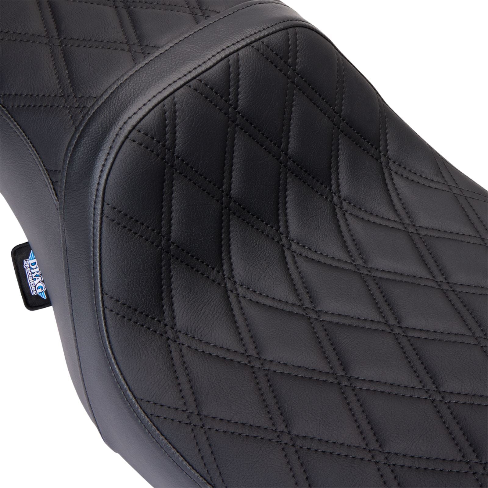 Drag Specialties Predator 2Up Seat - Vinyl - Double Diamond Black Stitch - FLH '08-'23 [MPN: 0801-1490]_1176162