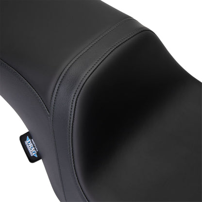 Drag Specialties Predator 2Up Seat - Solar Leather - Black - Smooth - FLH '08-'23 0801-1495_1176248