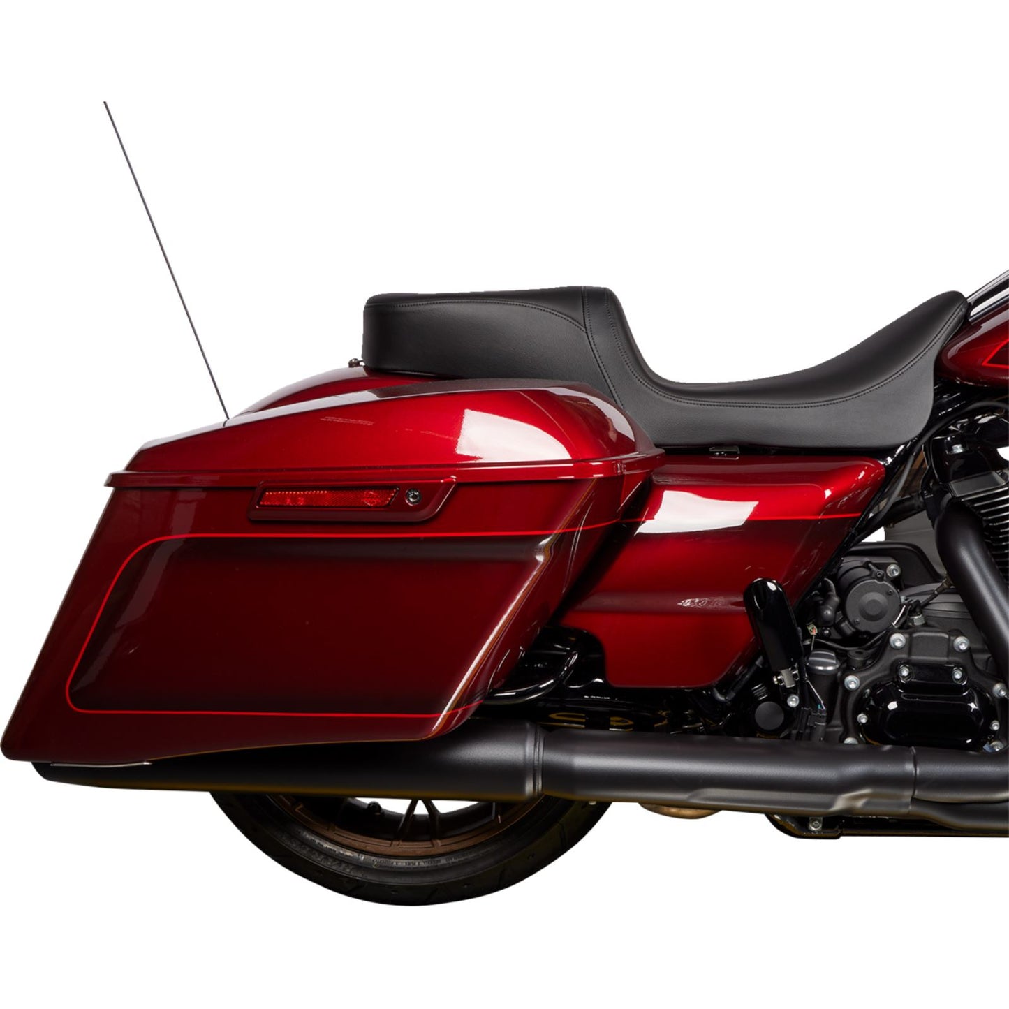 Drag Specialties Predator 2Up Seat - Solar Leather - Black - Smooth - FLH '08-'23 0801-1495_1176250