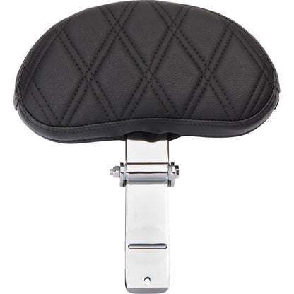 Drag Specialties EZ Glide II Backrest - Small - Vinyl - Double Diamond Black Stitch [MPN: 0822-0537]_1176252
