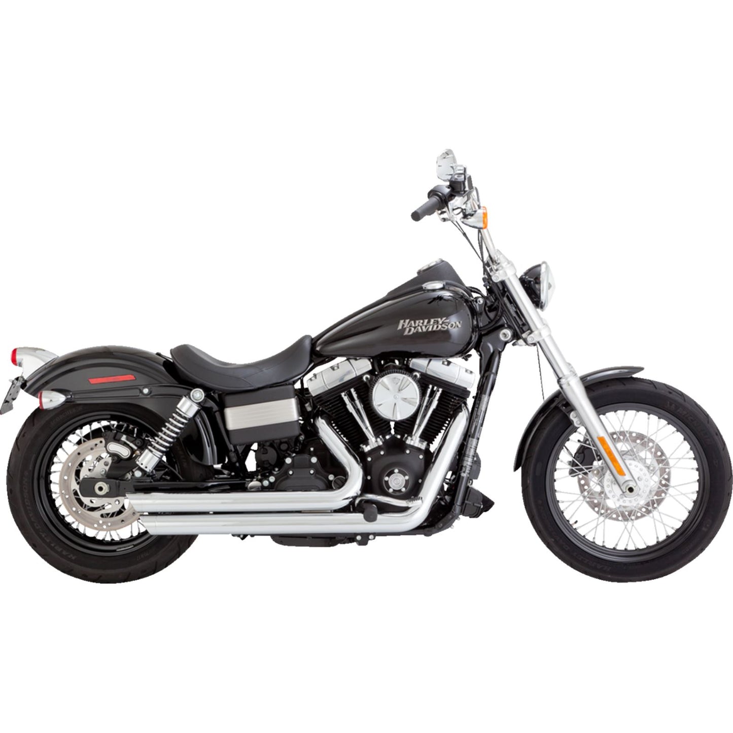 Vance And Hines Big Shots Staggered Exhaust System - Chrome for Harley-Davidson 17958_1265286