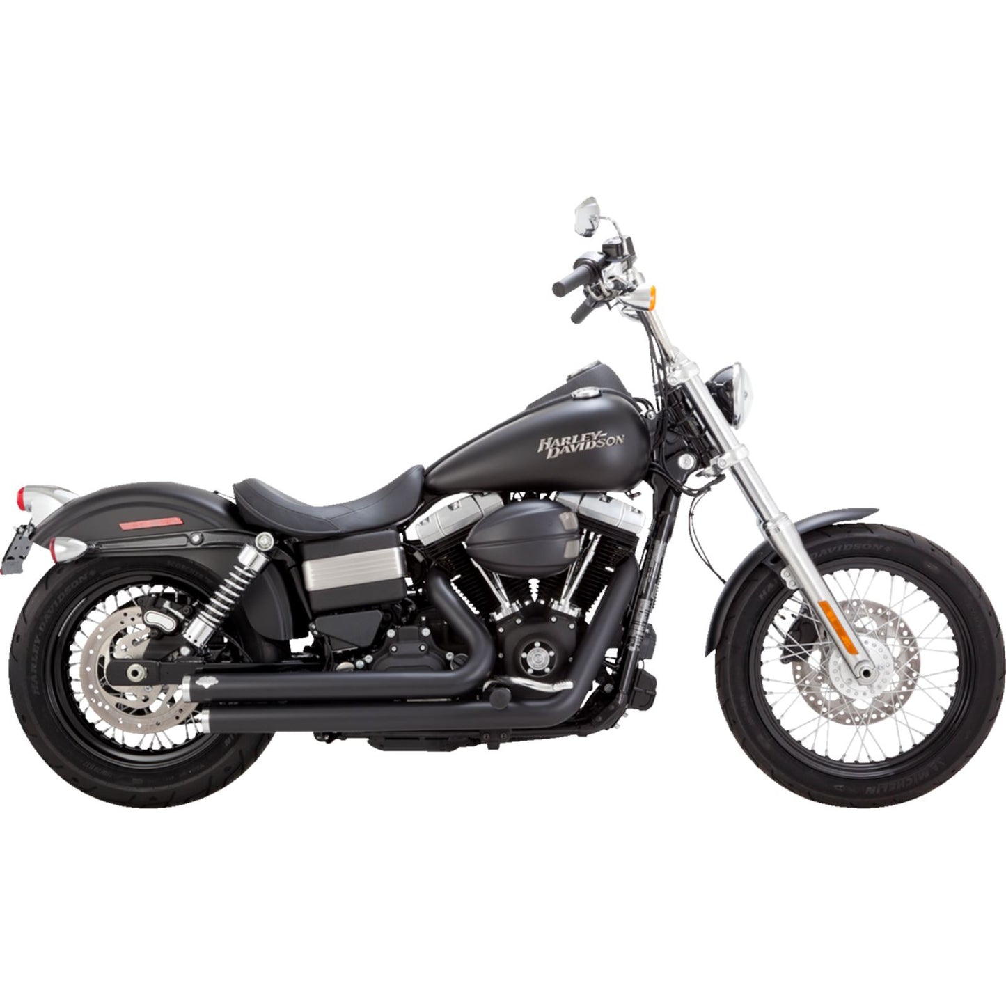 Vance And Hines Big Shots Staggered Exhaust System - Matte Black for Harley-Davidson 47958_1265288