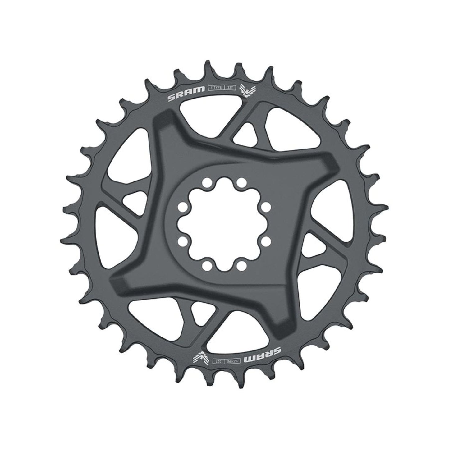 GX Eagle T-Type DM  Chainring  Teeth: 32  Speed: 12  BCD: Direct Mount fits SRAM 8 Bolt  Aluminum  Grey [MPN: 11.6218.054.001]_1176408