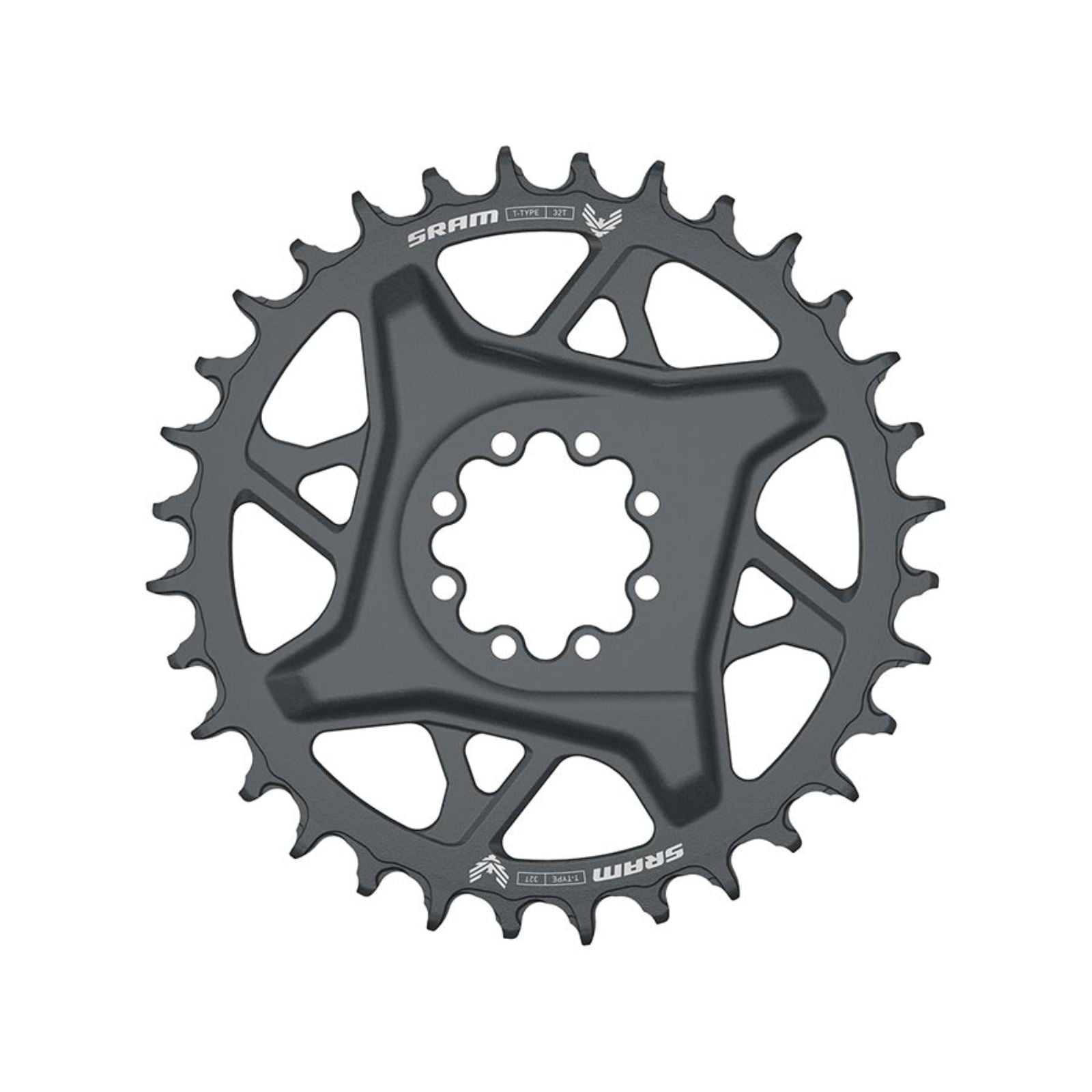 GX Eagle T-Type DM  Chainring  Teeth: 32  Speed: 12  BCD: Direct Mount fits SRAM 8 Bolt  Aluminum  Grey [MPN: 11.6218.054.001]_1176408