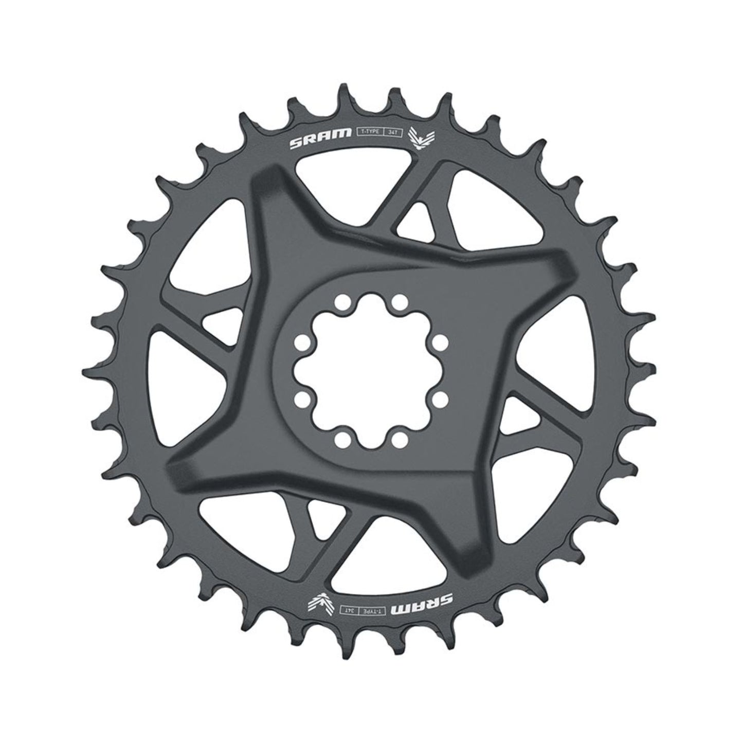 GX Eagle T-Type DM  Chainring  Teeth: 34  Speed: 12  BCD: Direct Mount fits SRAM 8 Bolt  Aluminum  Grey [MPN: 11.6218.054.002]_1176409