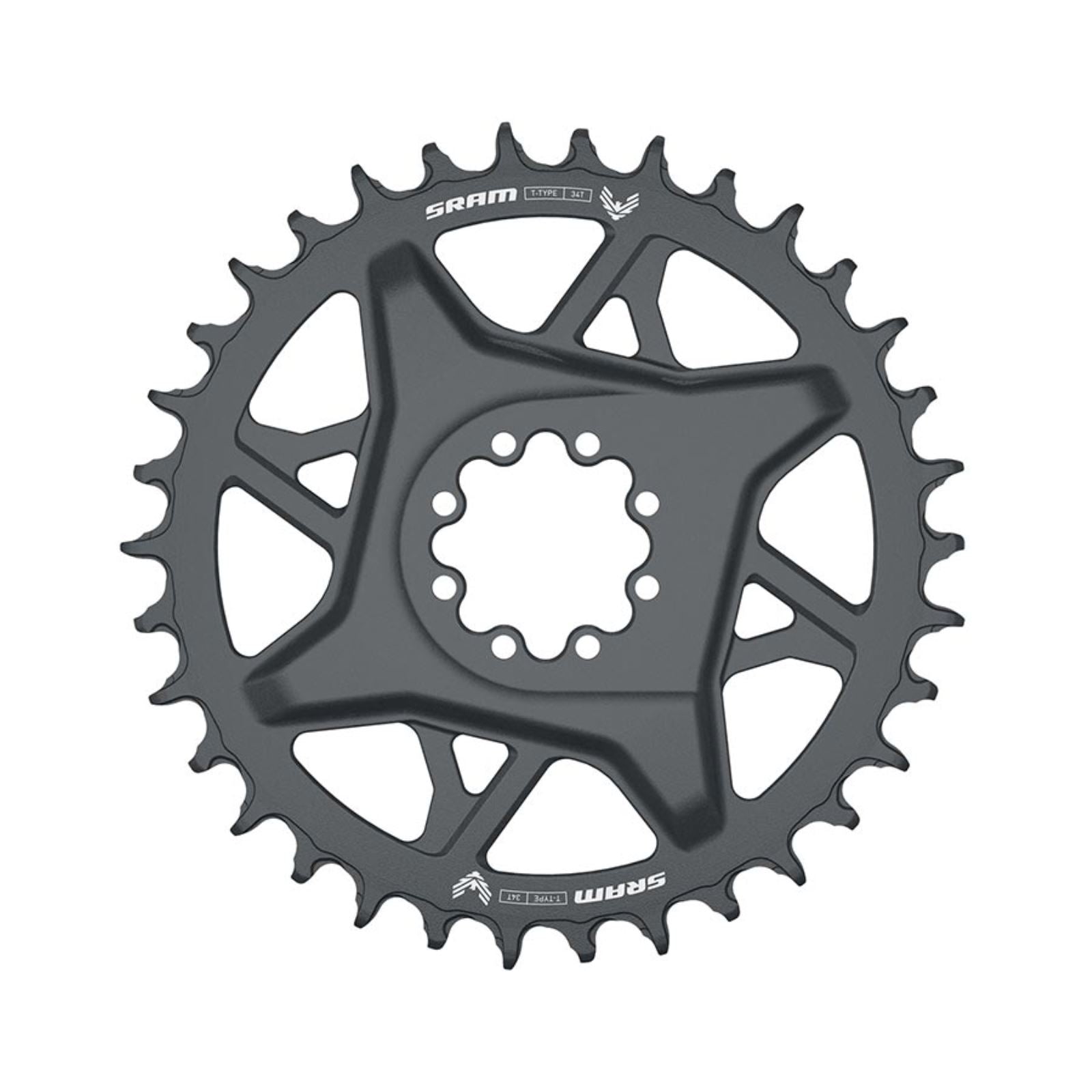 GX Eagle T-Type DM  Chainring  Teeth: 34  Speed: 12  BCD: Direct Mount fits SRAM 8 Bolt  Aluminum  Grey [MPN: 11.6218.054.002]_1176409