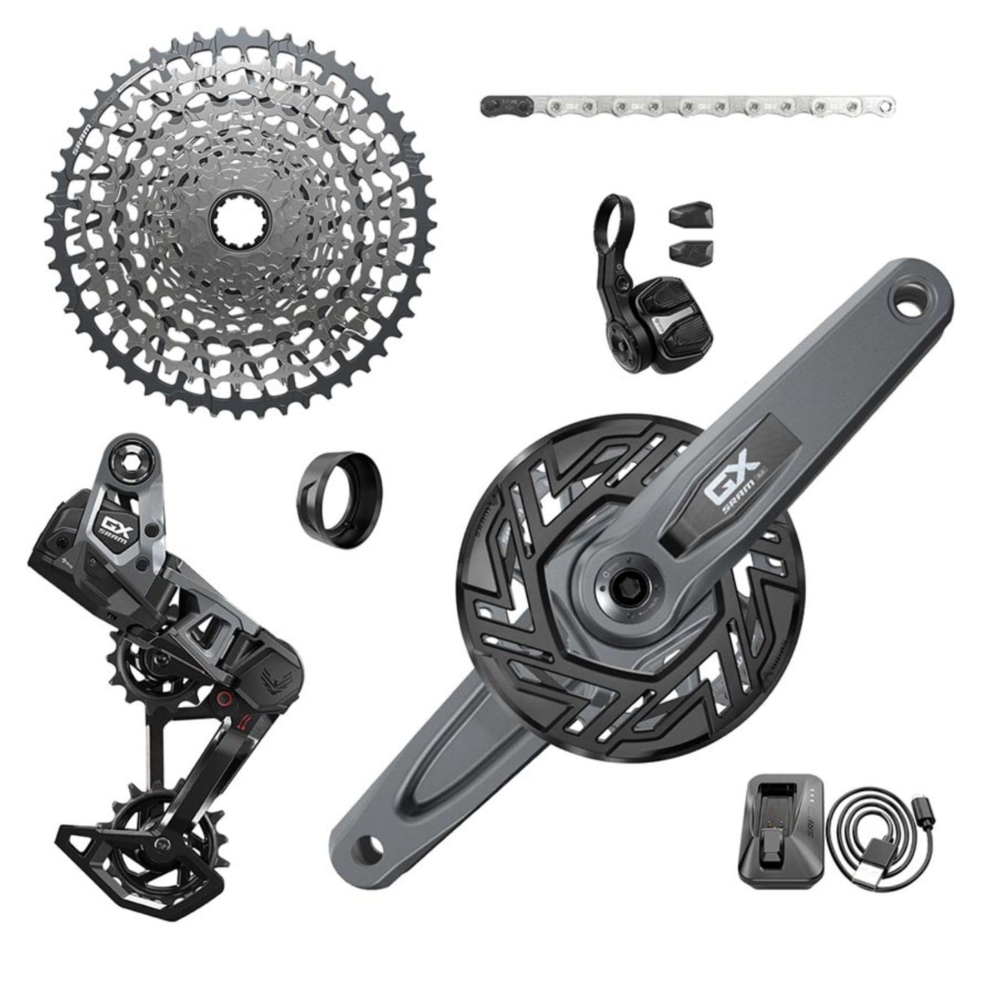 SRAM Groupset - 160mm ISIS Crank Arms, 36T Guard, 10-52t Cassette  [MPN: 00.7918.282.001]_1176499